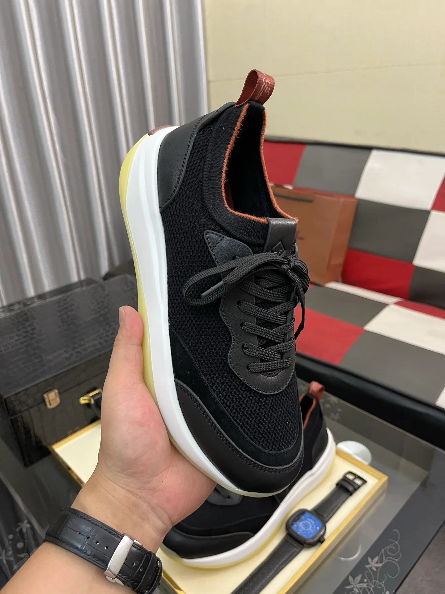Men's men's shoes💰620⌚️⌚️Loro Piana - Loro Piana LP classic casual shoes, men's lace-up casual shoes and sneakers, high-quality lightweight and comfortable fabrics, suitable for outdoor leisure, the color is young and energetic, the upper is imported deerskin from Italy, it is great with sportswear or casual suits! Code number: 38-446️⃣Colors available